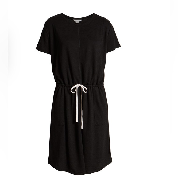 Caslon - Black Cinched Waist T-Shirt Dress / Medium - Picture 14 of 14